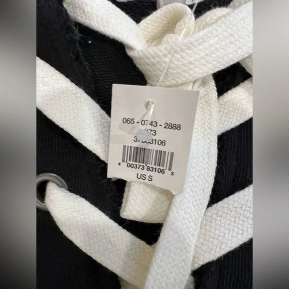 Aerie 
Lace up sweatshirt 
Black 
Size small 
Pit to pit 24”
Length 27” - Picture 6 of 8